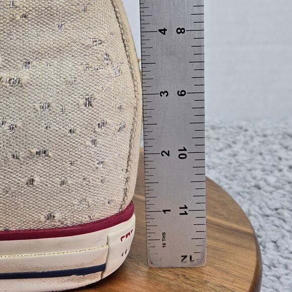 Converse CTAS All Star Lux Hi Beige Perforated Y2K Hidden Wedge Sneaker Womens 6 - Picture 2 of 13